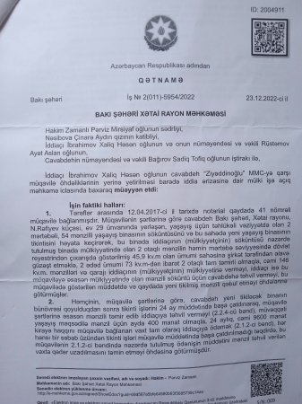 “Ziyəddinoğlu” MMC məhkəmə qərarını icra etmir – əziyyət çəkən isə əlil və qazidir 