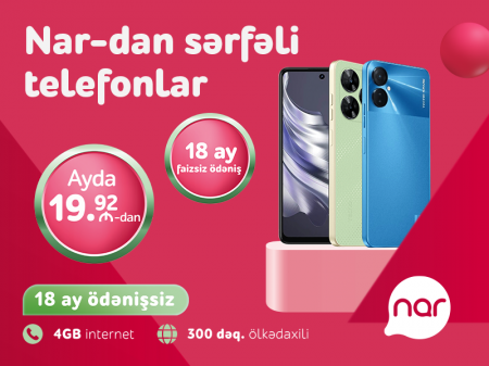 “Nar” sərfəli smartfon modellərini təqdim edir